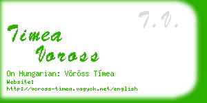 timea voross business card