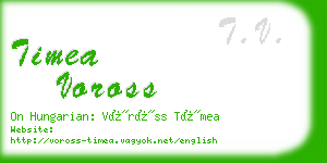 timea voross business card